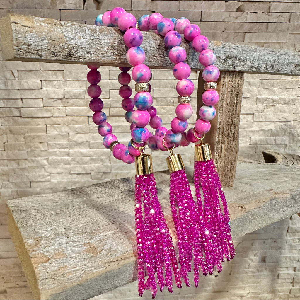 Hot Pink Tassel Single