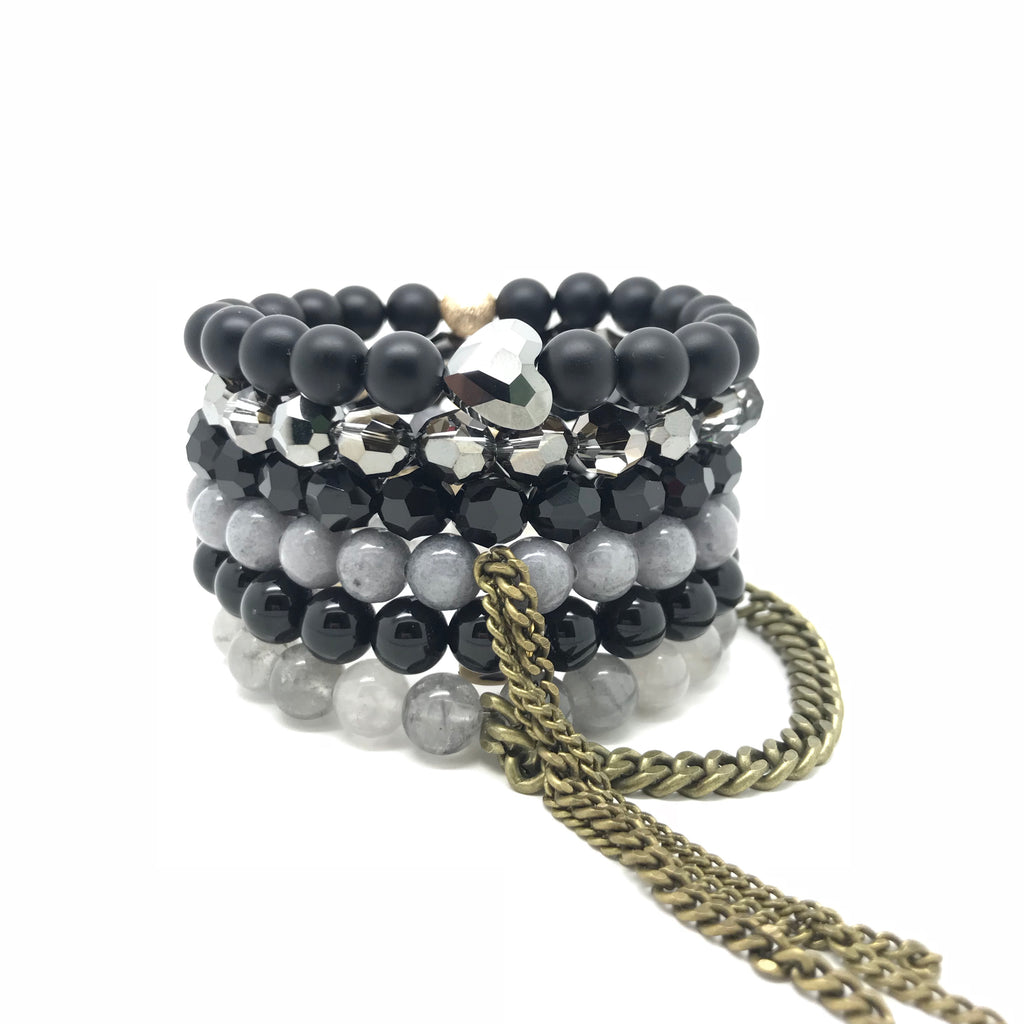 Silver heart stack