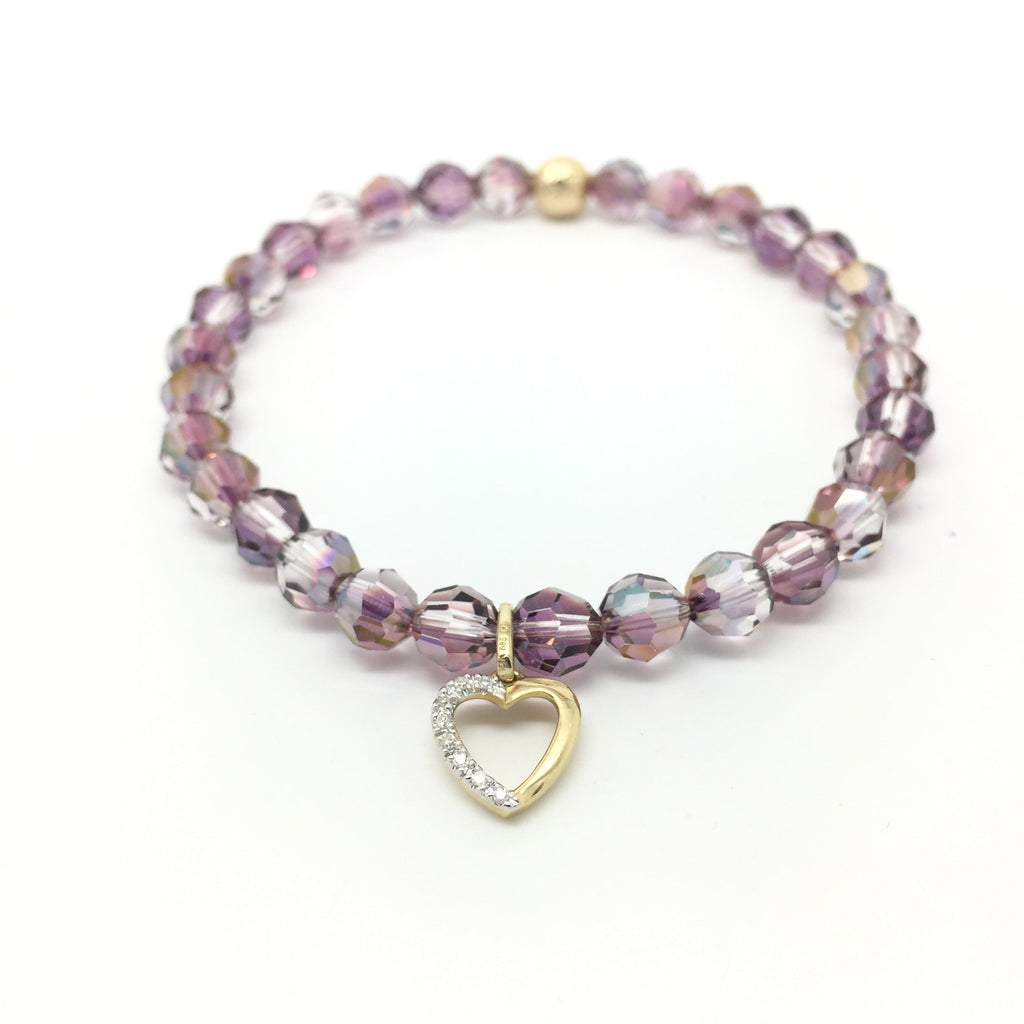 Heart- Diamond Charm Single